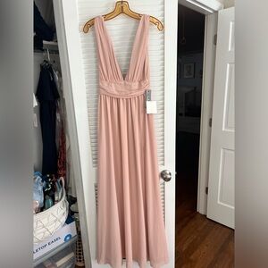 Pink maxi formal lulus dress new with tags